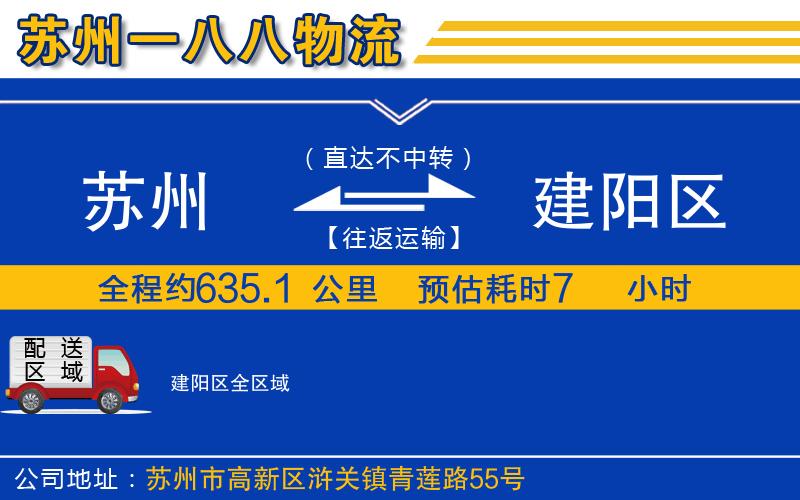 蘇州到建陽(yáng)區物流公司